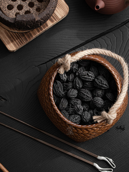 圭隐堂功夫茶道茶果木炭核桃炭橄榄炭围炉煮茶无烟烧烤炭龙眼炭