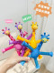 Popular popular educational decompression suction cup, ever-changing telescopic giraffe luminous parent-child interactive children's baby toy