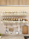 Kitchen Storage Rack, No-Drill Wall-Mounted Spice Rack, Wall-Mounted Condiment Rack, Multi-Functional Storage Shelf