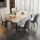 Итальянский минималистский обеденный стол из каменной плиты и стула в сочетании с домашним хозяйством в небольшой квартире прямоугольный экономичный простой ресторанный обеденный стол mini 1