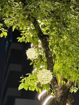 Outdoor waterproof LED string lights hanging on trees courtyard garden layout decorative lights flashing stars starry atmosphere lights