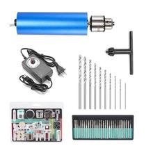 Factory spot UK standard plug-in blue metal mini electric grinder 12V2A stepless speed handheld small electric drill
