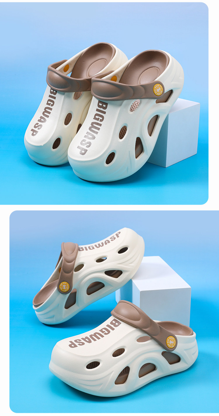 Bumblebee Children's Slippers Boys' Clogs New Summer Non-Slip Sandals Boys' Big Kids Beach Sandals Kids' Slippers — 12