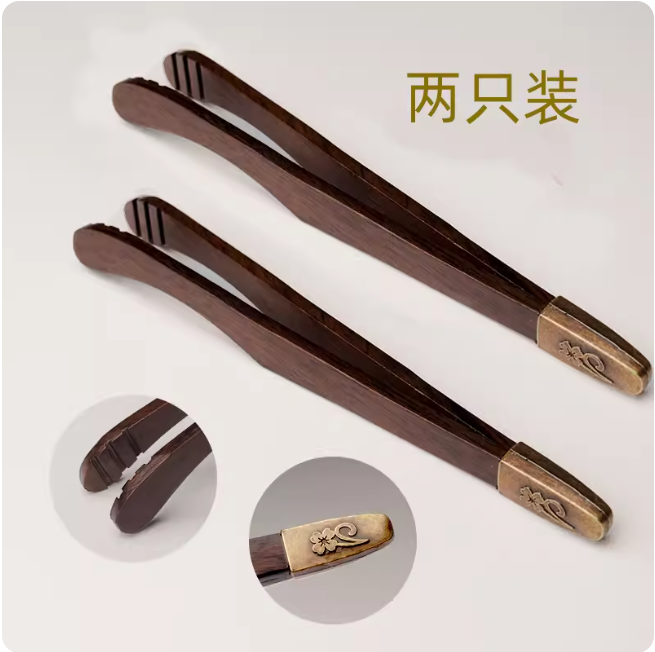 Tea cracker Gongfu tea accessories Tea Road non-slip cup clip tea drinking tool tea tea tea tea cup tweezers wood tea clip-Taobao