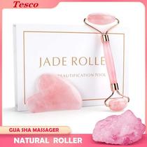 Natural Face Massager Guasha Jade Roller Scraper Facial Skin