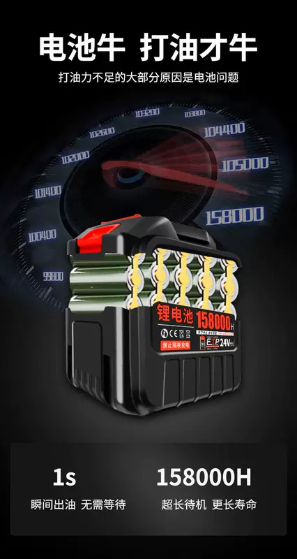 Điện Súng Bắn Mỡ Sạc 24V Hoàn Toàn Tự Động Cao Cấp Pin Lithium Bơ Máy Di Động Không Dây Máy Xúc