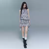 Trendkill Оригинальное летнее платье, юбка, дизайнерское платье-комбинация без рукавов, тренд сезона