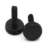 1-10pcs M4 M4 M5 M8 M8 M10 GB835 DIN653 Black Steel Knurl FL
