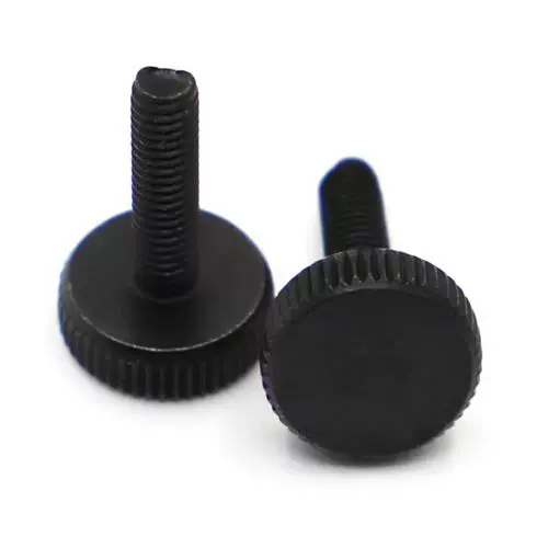 1-10pcs M4 M4 M5 M8 M8 M10 GB835 DIN653 Black Steel Knurl FL