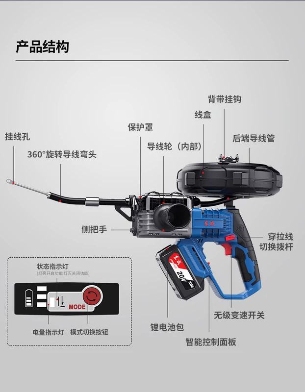 Thiết bị tạo luồng điện Dongchen Máy xâu dây hoàn toàn tự động Pin lithium Ống luồn dây thanh toán Dongchen Kéo dây chì Thợ điện đặc biệt