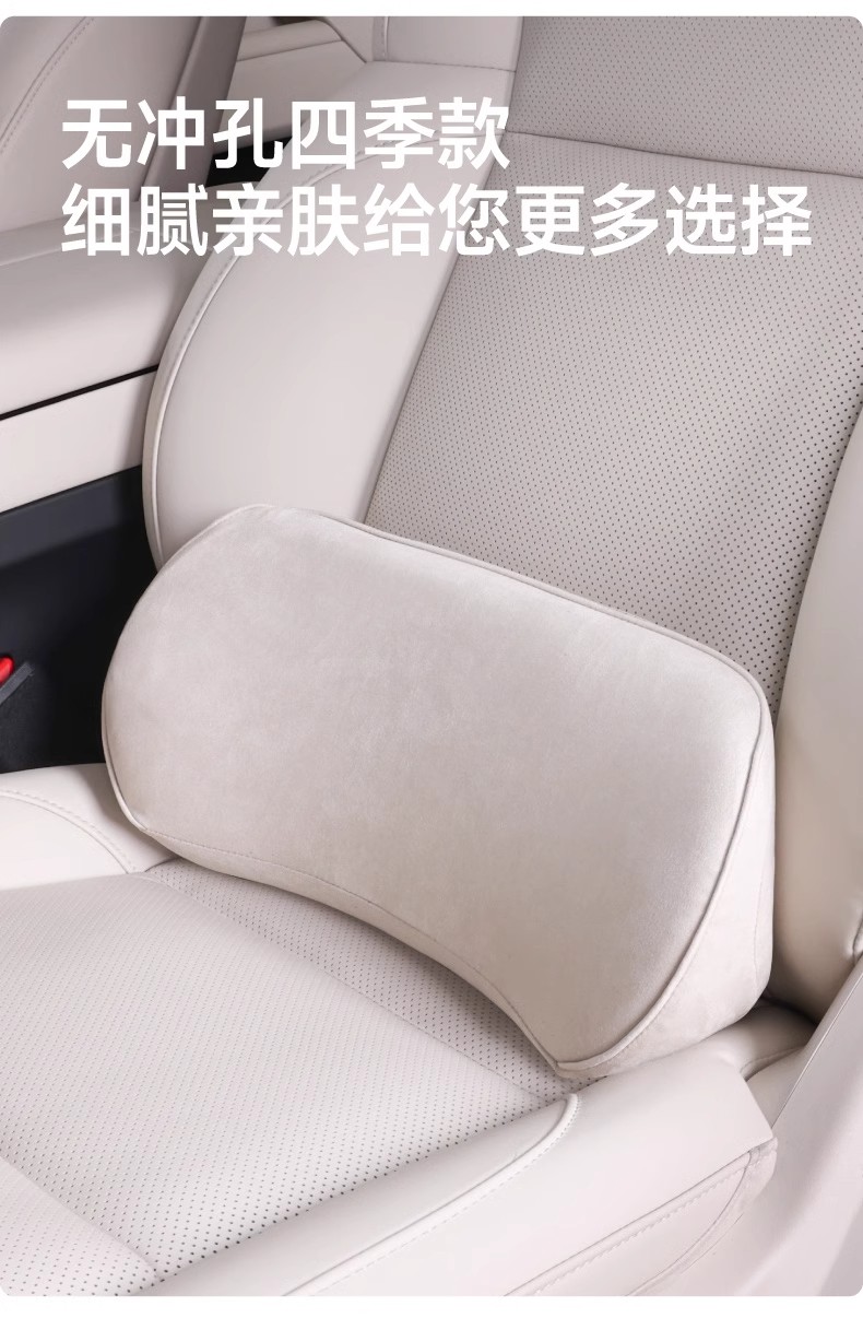 Car Lumbar Support Thin Cushion for Driver's Seat, Memory Foam Backrest Pad for Car Seat