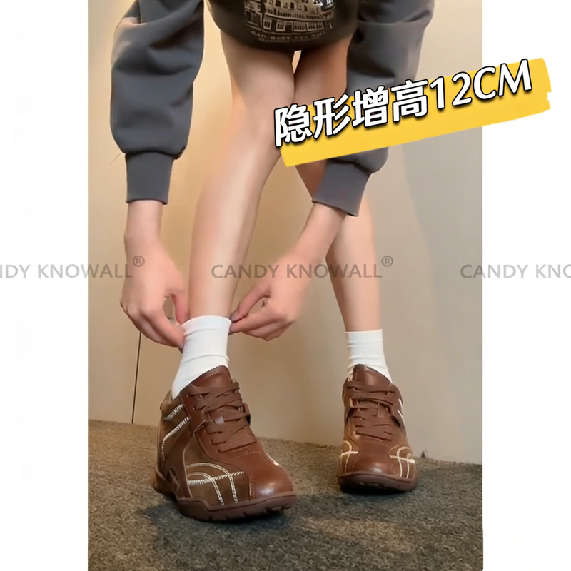 2026 Spring New Style Invisible Height-Increasing Women's Shoes 12cm Thick Sole for Short People, Casual Shoes, German Training Shoes 2026 Spring New Style Invisible Height-Increasing Women's Shoes 12cm Thick Sole for Short People, Casual Shoes, German Training Shoes