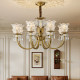 American Retro Living Room Chandelier, French-Style All-Copper Light Luxury High-End Bedroom Lamp, Designer Dining Room Lamp, 2026 New Model