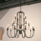 French Mid-Century Style Staircase Chandelier Duplex Building Black Lamp High-End American Retro Hotel Lobby Villa Lighting Fixtures