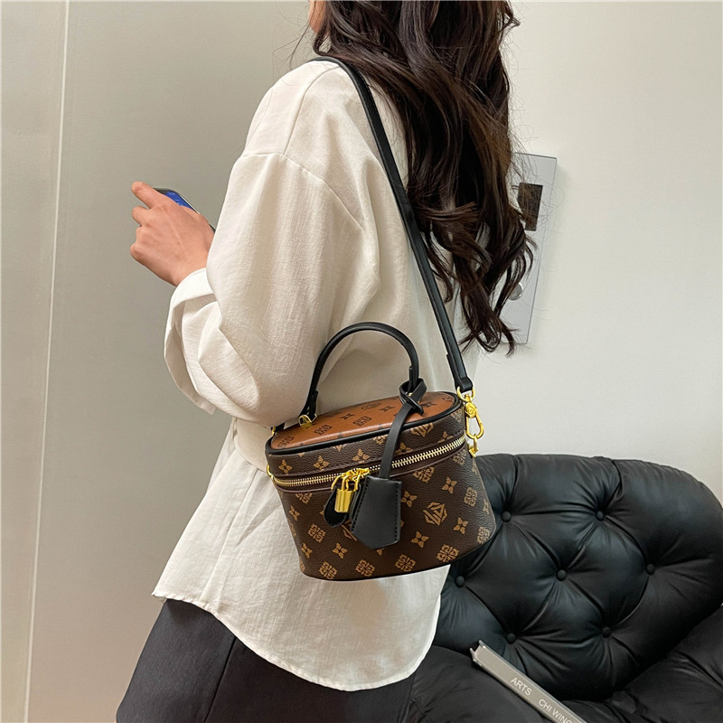 Lvаfgn Vintage Floral Handbag for Women 2025 New Summer Small Bucket Bag with a High-End Feel, Niche Luxury Box Bag