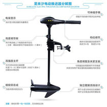 Sanlaixi marine propeller electric brushless rubber boat motor propeller hanging small plastic outboard motor 12V