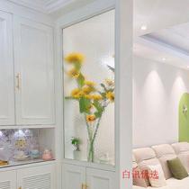 Ultra white water rippled oil painting glass screen water pattern glass partition bathroom half wall living room entrance hall manufacturer