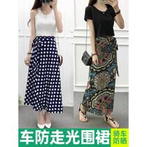 Electric vehicle anti-exposure apron sun protection skirt summer long half-length one-piece cycling battery vehicle leg-covering skirt to protect the sun