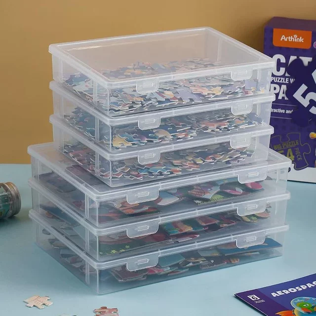 Desktop storage box card transparent dustproof box Ultraman cartoon card box ID flip puzzle toy sorting box