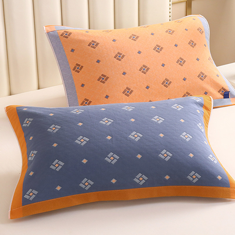 6 layers of gauze pillow towel pure cotton high - grade 2021 new pillow towel 100 full cotton antibacterial pair of household