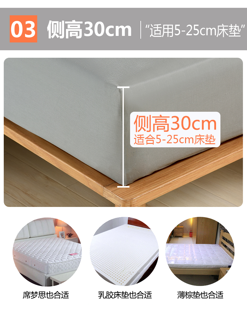 Giường cotton Bộ đồ giường đơn Bộ bông Simmons bảo vệ tấm lót giường đôi đặt bộ đồ phủ bụi 1.8m trải giường trượt ga giường chun