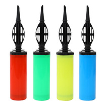 Short hand-push swimming ring inflatable cylinder two-way round head latex aluminum film balloon inflatable pump