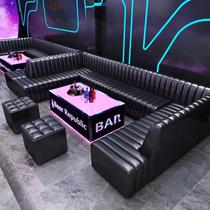 ktv sofa box karaoke hall nightclub corner U-shaped deck coffee table custom-made bar clear home combination