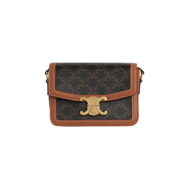 Brand New Celine Teen Triomphe Logo Printed Handbag Shoulder Crossbody Bag