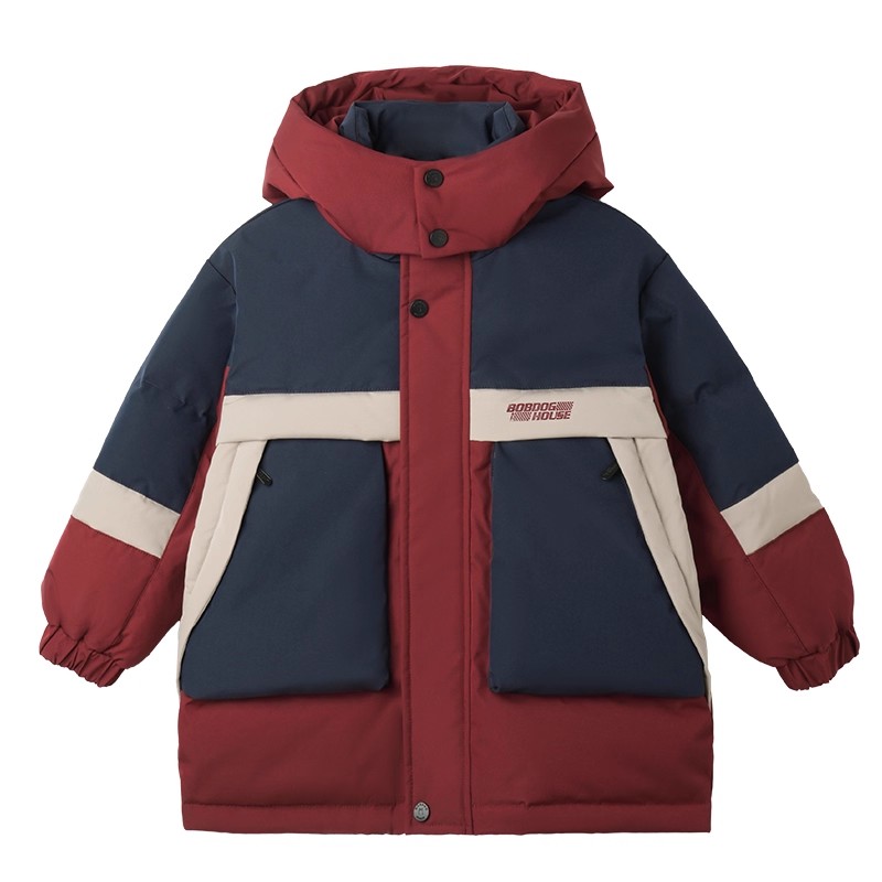 巴布豆童装男女中长款羽绒服儿童2025冬装新款滑雪服加厚极寒外套