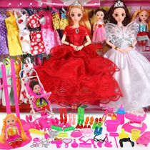 洋女生换装娃娃大套装礼盒公主女孩儿童玩具衣服生日房子别墅