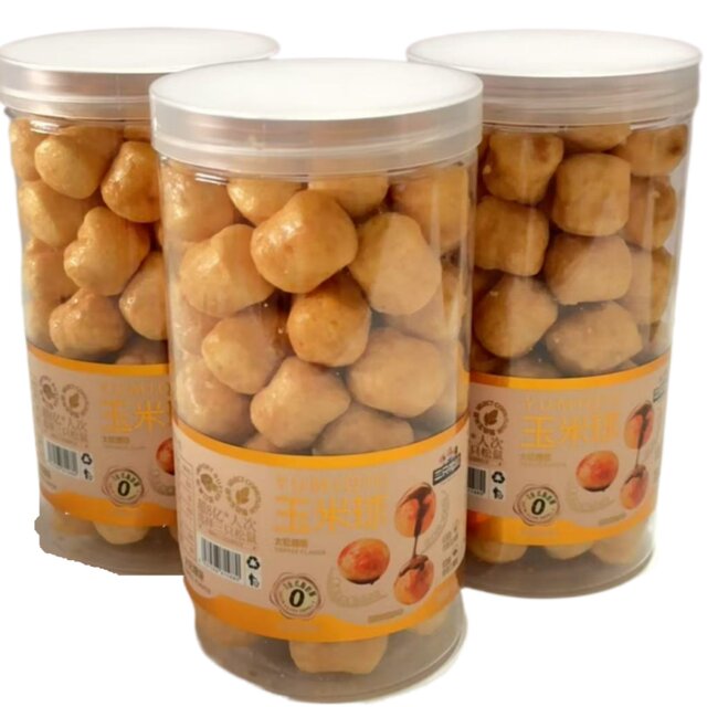 Three Squirrels Corn Balls 0 Trans Fatty Acid 85g Toffee Flavor Snack Puff Snacks