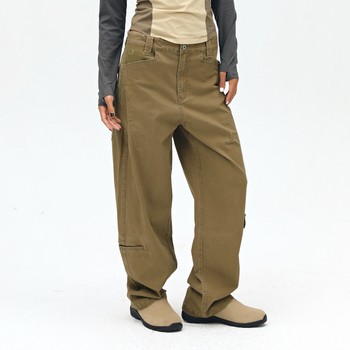 Oneup american sickle machete pants khaki pants military green overalls women's autumn loose casual trousers