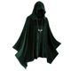 European and American Style Bat Cape Hooded Velvet Cloak Halloween Cape Cosplay Stage Performance Cape