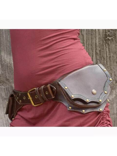 Multi-Platform Best-Selling Punk Style Medieval Retro Leather Belt Bag Coin Purse Outdoor Sports Shoulder Bag