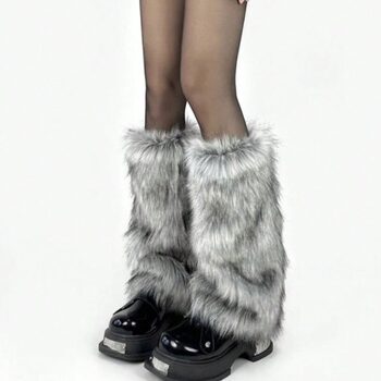 Faux Fur Boot Covers, Faux Fur Short Sock Covers, Shoe Covers, Leg Warmers, Long Shoe Covers, Slouch Socks, Leg Warmers, Long Fur