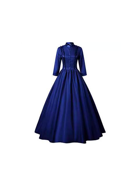 Plus-Size Gothic Victorian-Style Women's Dress Queen Role-Playing Cosplay Medieval