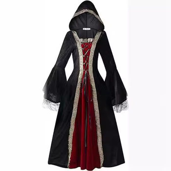 Women's Medieval Renaissance Plus Size Cosplay Dress Vintage Retro Stage Costume