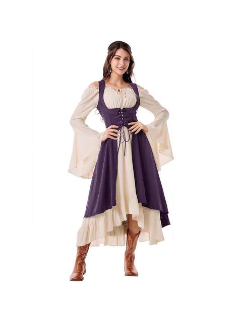 Clothing Export Retro Dress Court Medieval Long Dress Role-Playing Period