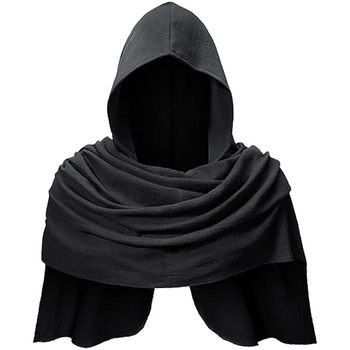 Medieval Hooded Shawl Scarf Renaissance Viking Hooded Shawl Stage Performance Cosplay Costume
