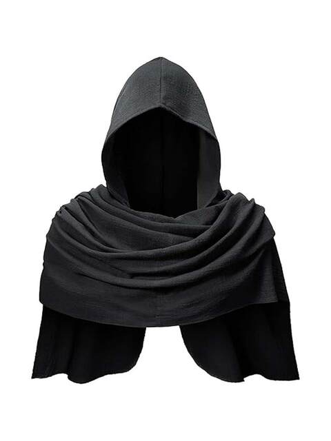 Medieval Hooded Shawl Scarf Renaissance Viking Hooded Shawl Stage Performance Cosplay Costume