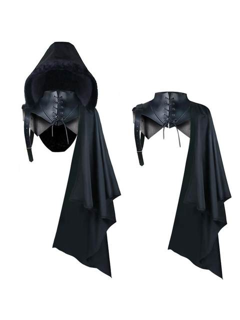 2025 New Costume Devil Costume Cosplay Outfit Vampire Cape Death Cloak Black Performance Costume Set