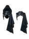 2025 New Costume Devil Costume Cosplay Outfit Vampire Cape Death Cloak Black Performance Costume Set