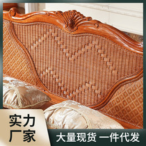 W3GW Indonesian rattan bed 1 8M real plant rattan bed rattan art bed double single bed solid wood bed 1 5M rattan