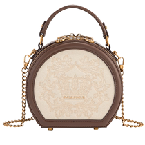 Official website small ck embroidered small round bag 2024 new round cake bag single shoulder crossbody bag female birthday gift for best friend