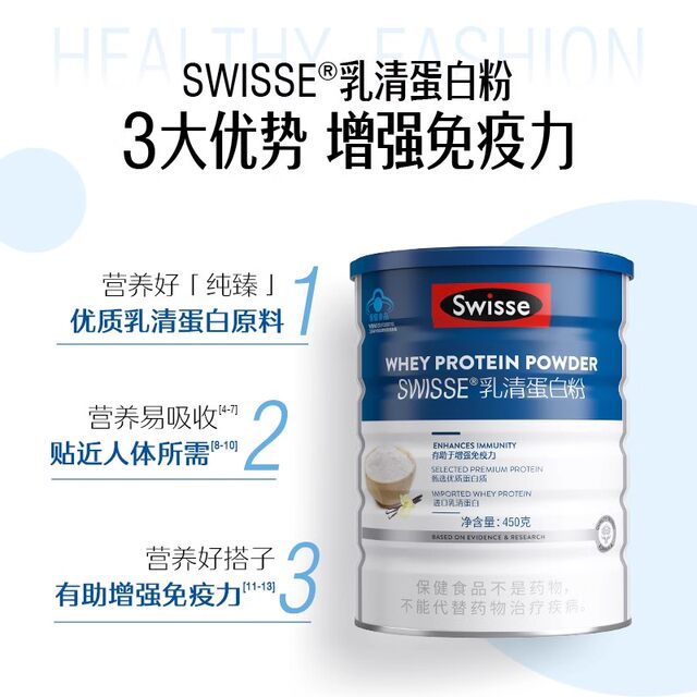 Swisse Whey Protein Powder for Middle-Aged and Elderly People, Immunity Enhancement for Women, Fitness Enhancement, Nutritional Protein Powder