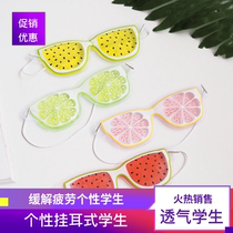Summer style ice hot compress cooling eye mask for sleeping breathable ice pack to relieve fatigue personalized popular style student ear-hanging style