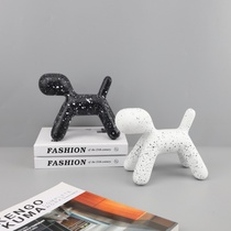 European light luxury abstract black and white balloon Dalmatian dog resin ornaments childrens room living room bedroom porch home accessories