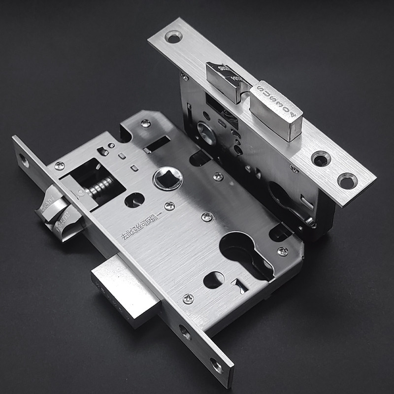 304 stainless steel small 50 multifunction room door wood door lock body large 50 lock body home universal full steel lock tongue-Taobao