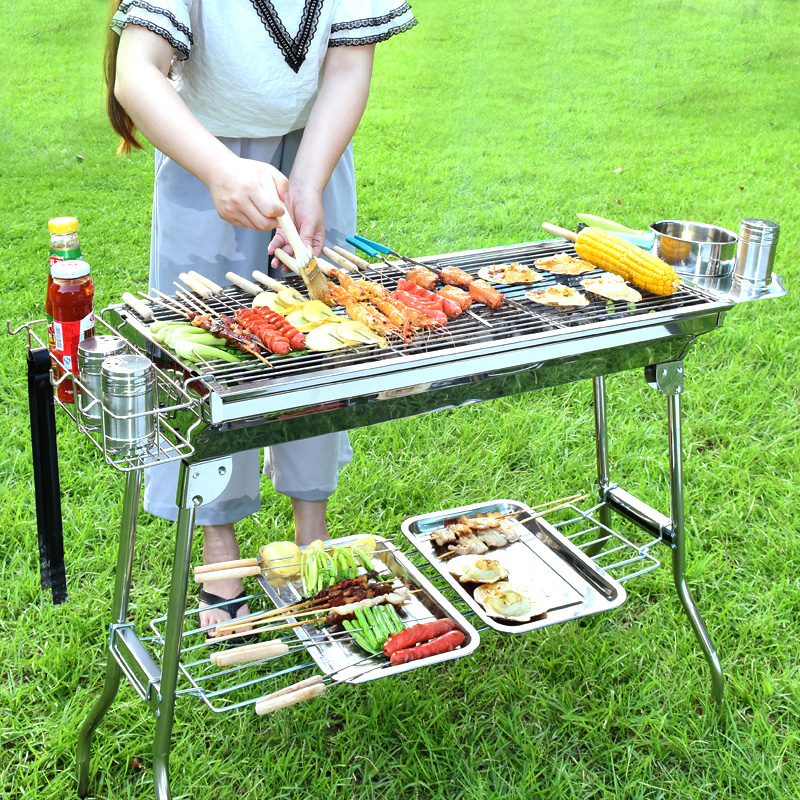 Full range of barbecue tools Stainless Steel Field Carbon Grill Meat Oven Home Grill Outdoor Barbecue Grill big Number charcoal