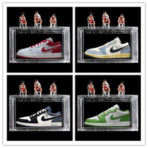 New AJ1 low magpie gray white green mens shoes beige pink womens shoes low-top sneakers mens and womens racing shoes
